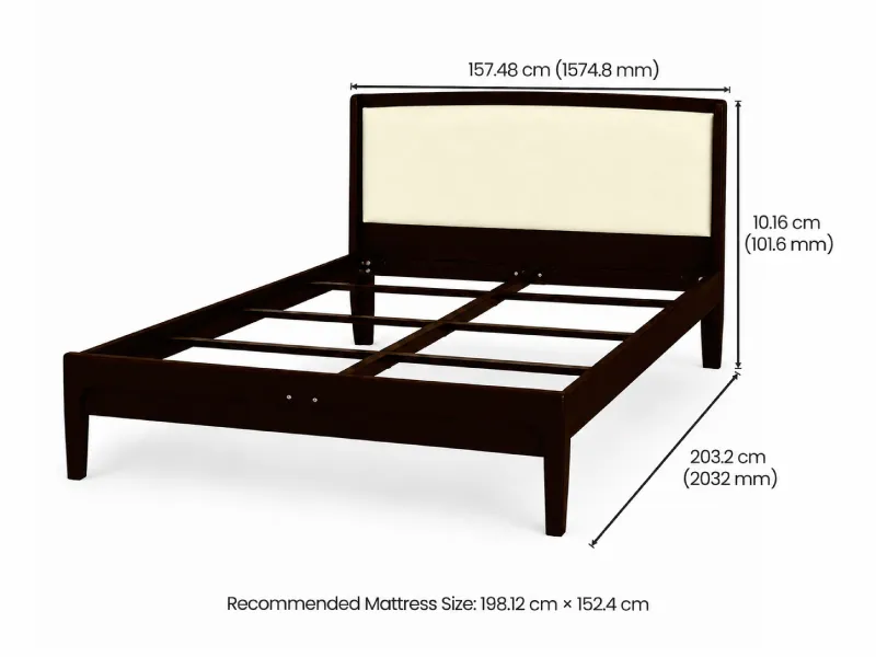Orion Queen Upholstered Wooden Bed